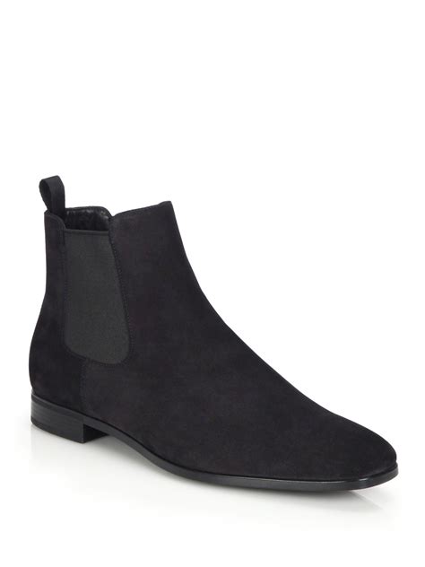 mens prada suede chelsea boots|prada chelsea boots suede.